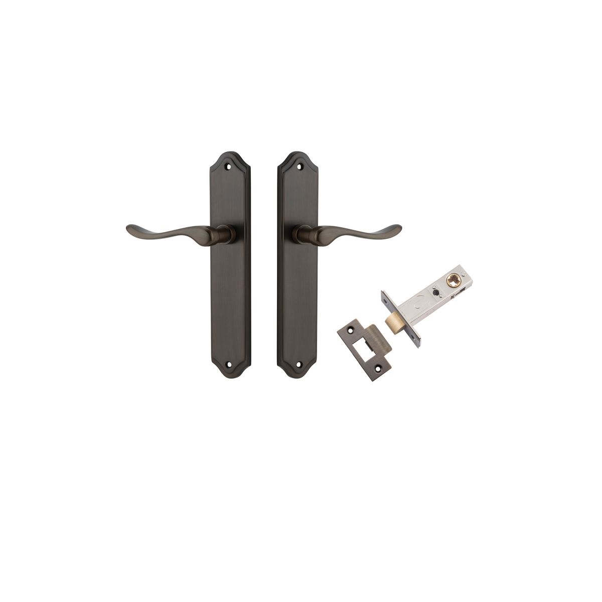 10922KPASS60 - Stirling Lever - Shouldered Backplate Passage Kit - Signature Brass - Passage