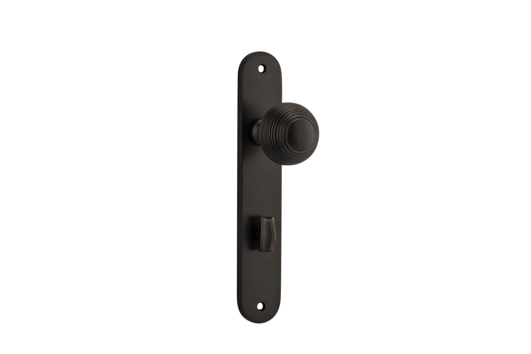 10836P85 - Guildford Knob - Oval Backplate - Signature Brass - Privacy
