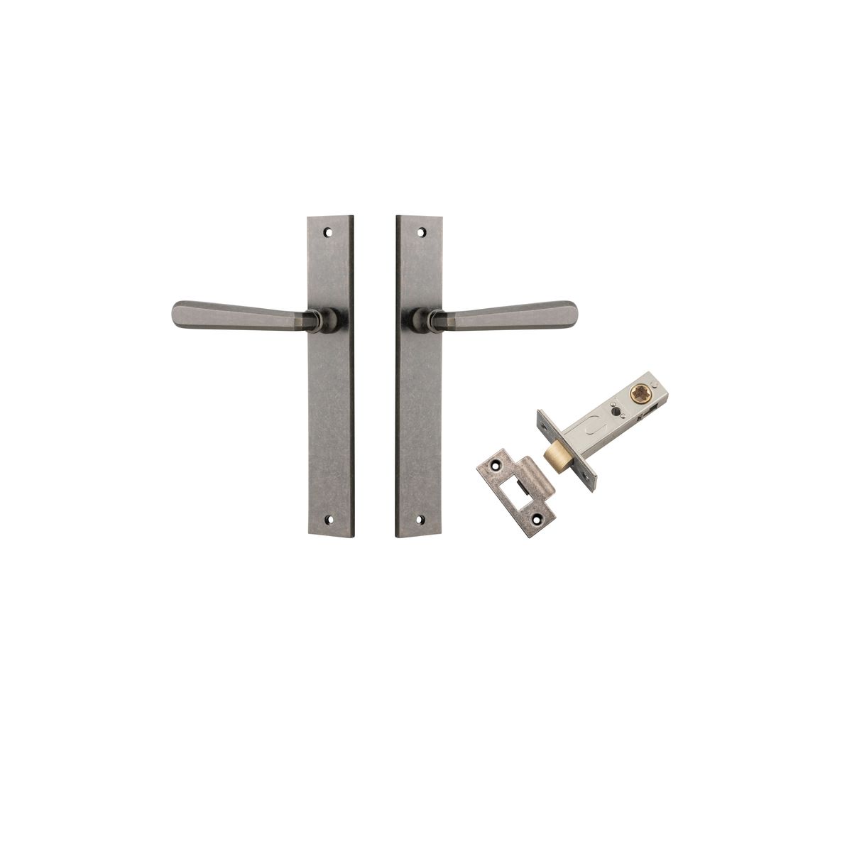 13872KPASS60 - Copenhagen Lever - Rectangular Backplate Passage Kit - Distressed Nickel - Passage