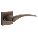 0281KIBPRIV60 - Oxford Lever - Square Rose (Inbuilt Privacy) - Signature Brass - Privacy