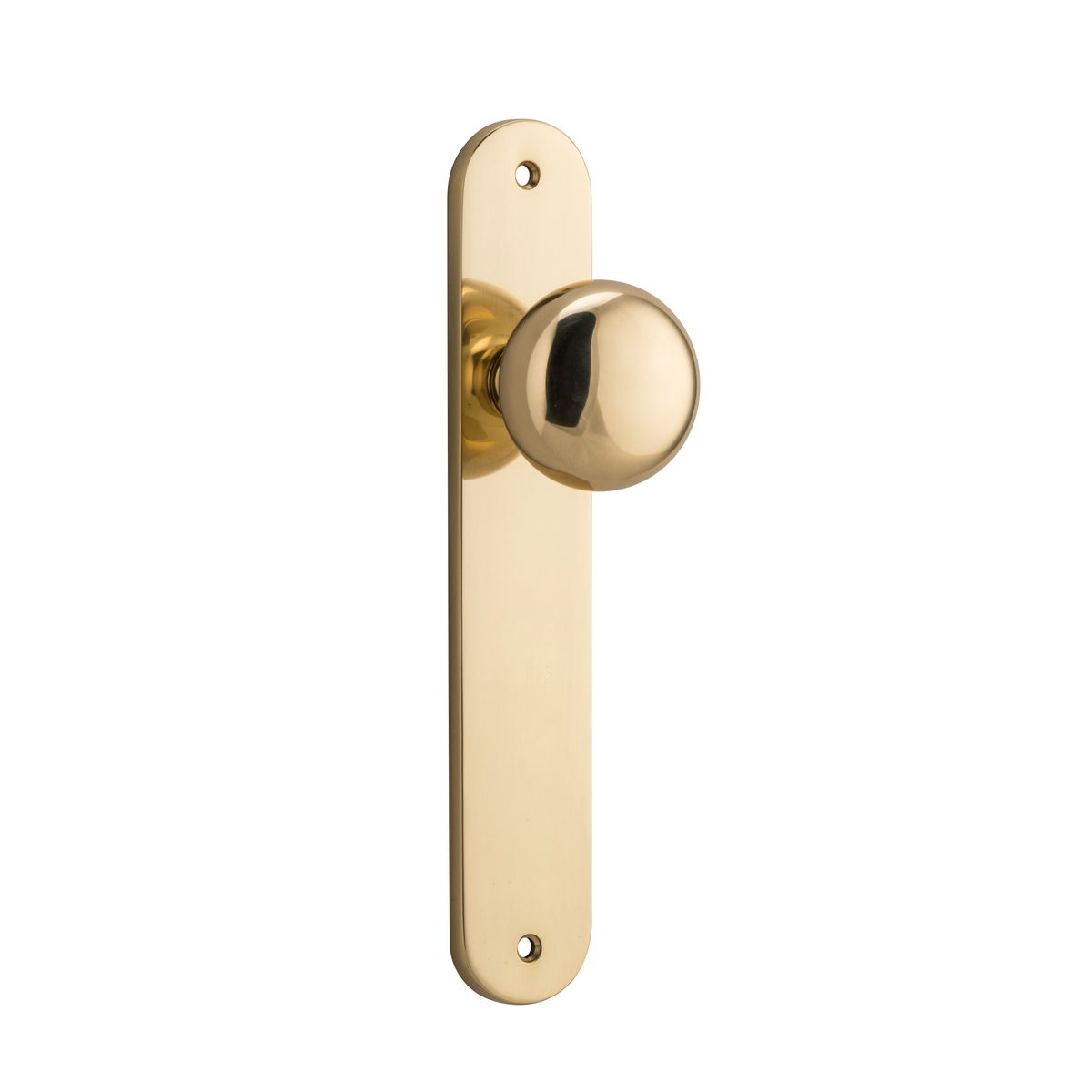 10334 - Cambridge Knob - Oval Backplate - Polished Brass - Passage