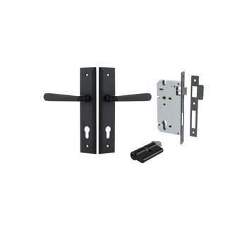 Copenhagen Lever - Stepped Backplate Entrance Kit with High Security Lock