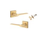 0466KPASS60 - Como Lever - Square Rose Passage Kit - Brushed Brass - Passage