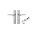 12402KPASS60 - Helsinki Lever - Stepped Backplate Passage Kit - Brushed Chrome - Passage
