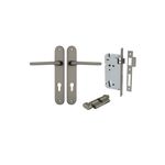 16726KENTR60KT - Baltimore Lever - Oval Backplate Entrance Kit with High Security Lock - Graphite PVD - Entrance