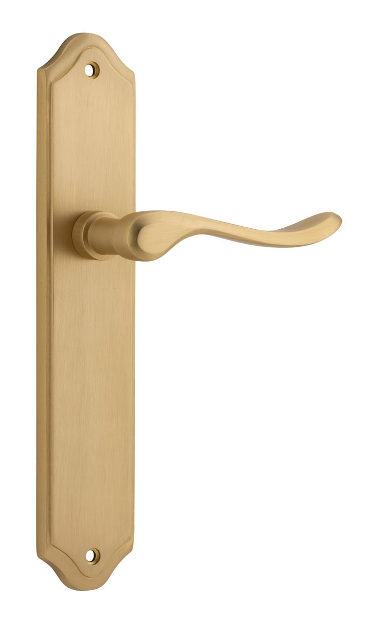 15422 - Stirling Lever - Shouldered Backplate - Brushed Brass - Passage