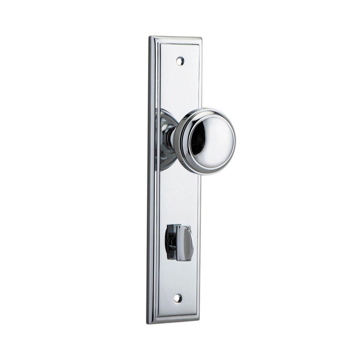 11838P85 - Paddington Knob - Stepped Backplate - Polished Chrome - Privacy