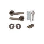 20771KENTR60KK - Osaka Lever - Round Rose Entrance Kit with Separate High Security Lock - Signature Brass - Entrance