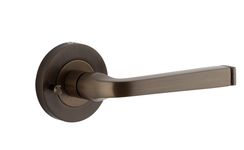 0321KIBPRIV60 - Annecy Lever - Round Rose (Inbuilt Privacy) - Signature Brass - Privacy