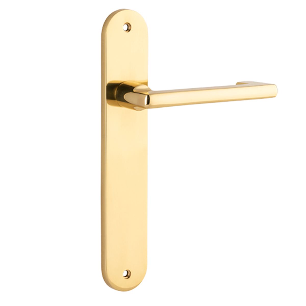 10352 - Baltimore Return Lever - Oval Backplate - Polished Brass - Passage