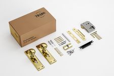 Milton Door Knob - Long Backplate Entrance Set with High Security Lock