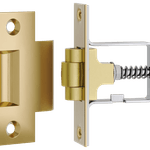 21852 - Roller Latch with Face Plate and Striker - Polished Brass