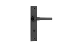 12904P85 - Helsinki Lever - Chamfered Backplate - Matt Black - Privacy
