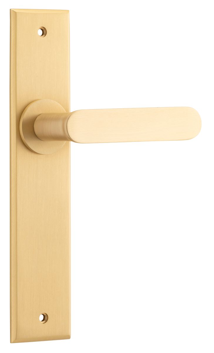 15284 - Bronte Lever - Chamfered Backplate - Brushed Brass - Passage