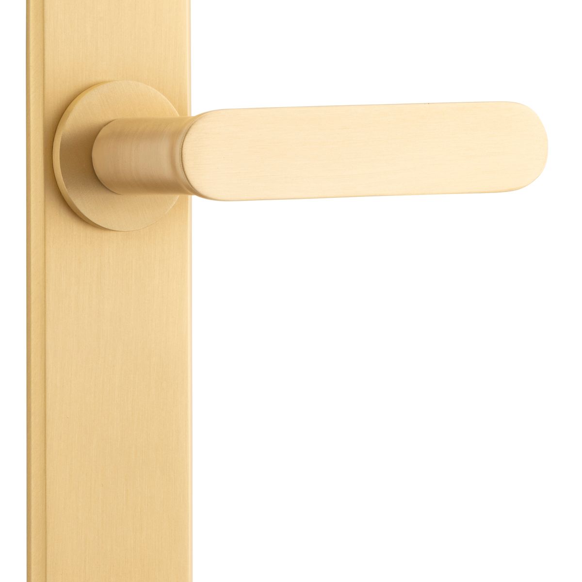 15284 - Bronte Lever - Chamfered Backplate - Brushed Brass - Passage
