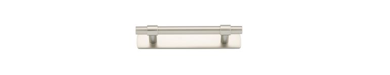 20999B - Helsinki Cabinet Pull with Backplate - CTC96mm - Satin Nickel