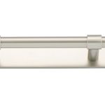 20999B - Helsinki Cabinet Pull with Backplate - CTC96mm - Satin Nickel