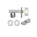 22553K70KKER - Euro Mortice Deadbolt Kit - 70mm Backset with Round Euro Escutcheon Key/Key - Brushed Chrome - Entrance