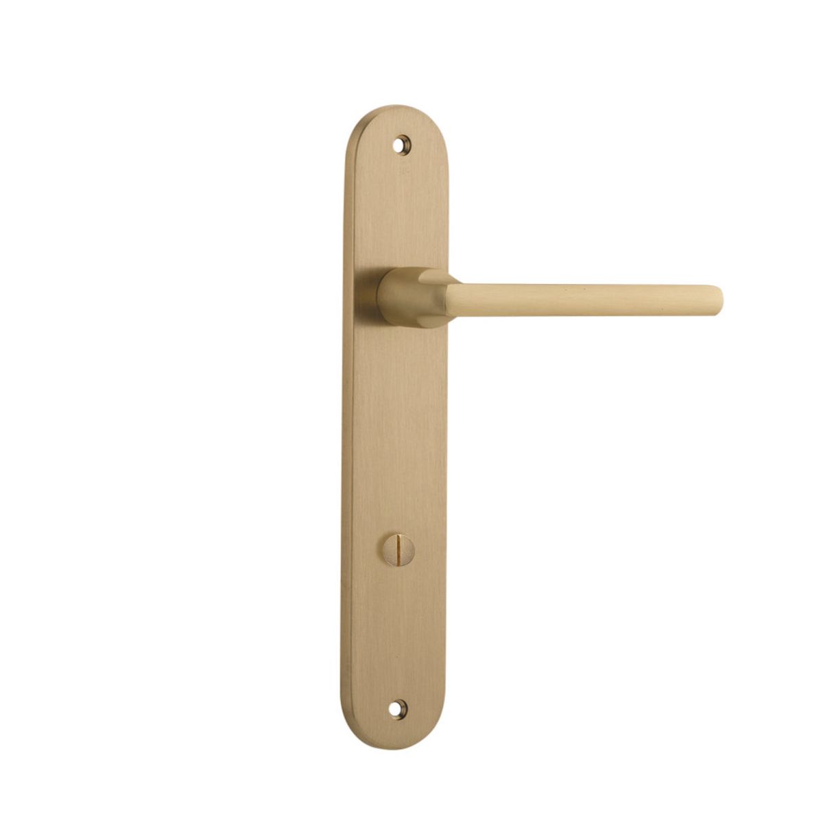 15226P85 - Baltimore Lever - Oval Backplate - Brushed Brass - Privacy