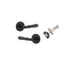 9203KIBPRIV60 - Sarlat Lever - Round Rose (Inbuilt Privacy) - Matt Black - Privacy
