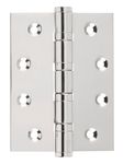 2613 - Ball Bearing Hinge - H100xW75mm - Polished Nickel