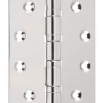 2613 - Ball Bearing Hinge - H100xW75mm - Polished Nickel