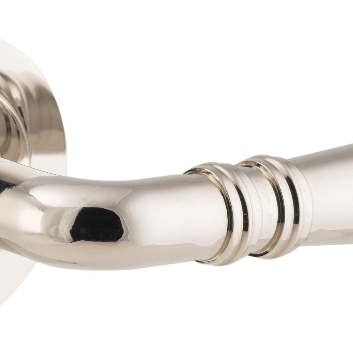 9208 - Sarlat Lever - Round Rose - Polished Nickel - Passage