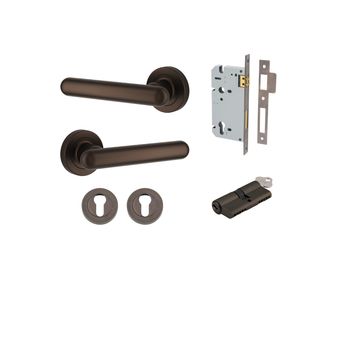 Puerto Lever - Round Rose Entrance Kit with Separate High Security Lock