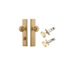 15342KPRIV60 - Guildford Knob - Stepped Backplate Privacy Kit with Privacy Turn - Brushed Brass - Privacy