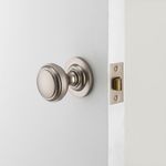 0219 - Paddington Knob - Round Rose - Satin Nickel - Passage