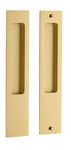17181 - Rectangular Sliding Door Pull Passage Kit - Brushed Gold PVD - Passage