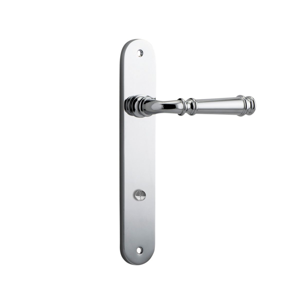 11730P85 - Verona Lever - Oval Backplate - Polished Chrome - Privacy