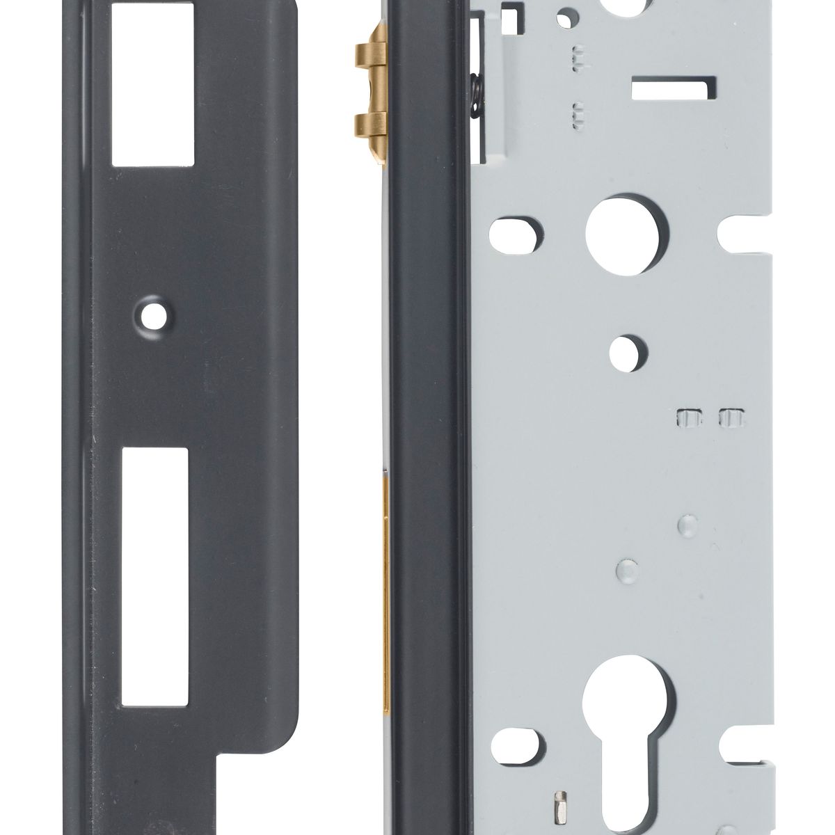 6072 - Rebated 85mm Euro Roller Mortice Locks - 45mm Backset - Matt Black