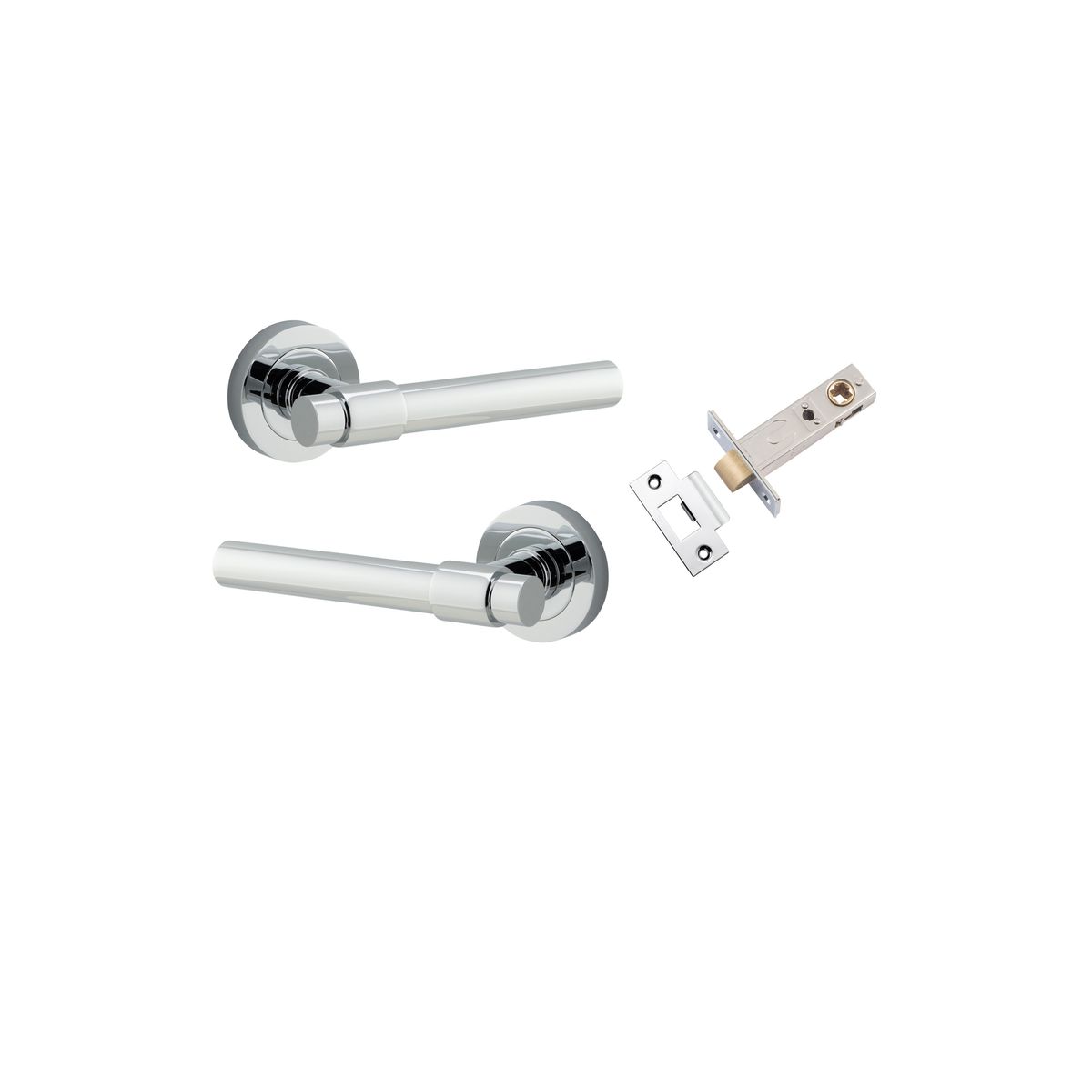 20624KPASS60 - Helsinki Lever - Round Rose Passage Kit - Polished Chrome - Passage