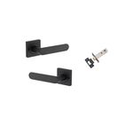 0403KIBPRIV60 - Bronte Lever - Square Rose Privacy Kit (Inbuilt Privacy) - Matt Black - Privacy