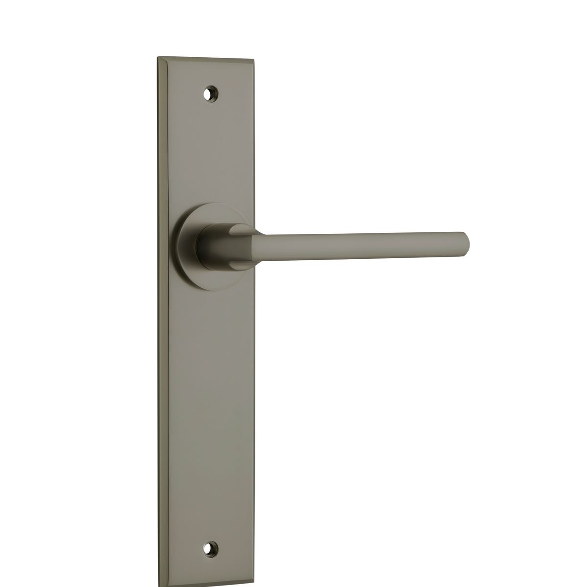 16782 - Baltimore Lever - Chamfered Backplate - Graphite PVD - Passage