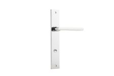 11702P85 - Baltimore Lever - Rectangular Backplate - Polished Chrome - Privacy