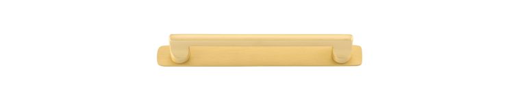 17201B - Baltimore Cabinet Pull with Backplate - CTC160mm - Brushed Gold PVD