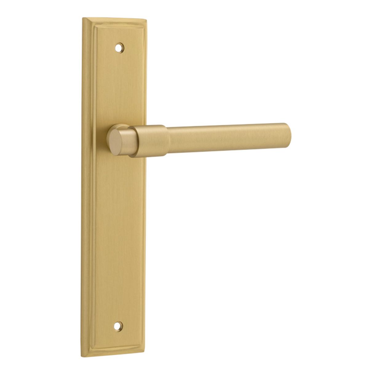 16402 - Helsinki Lever - Stepped Backplate - Brushed Gold PVD - Passage