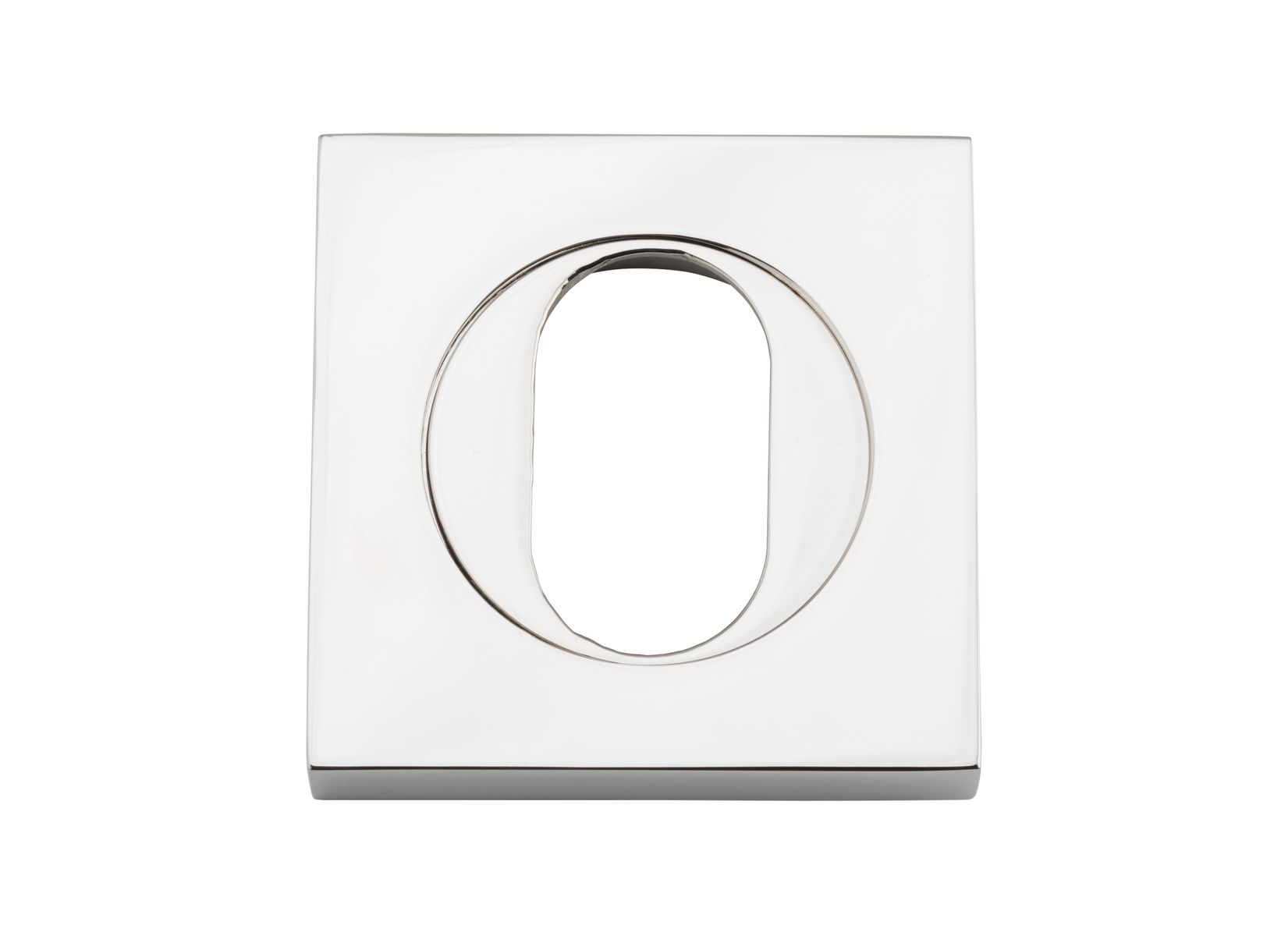 20108 - Oval Escutcheon -  Square - Polished Nickel