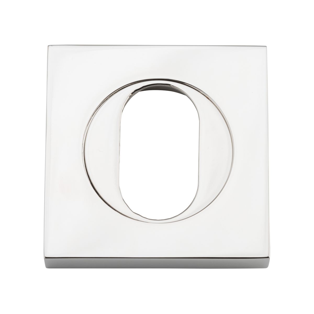 20108 - Oval Escutcheon -  Square - Polished Nickel