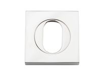 20108 - Oval Escutcheon -  Square - Polished Nickel