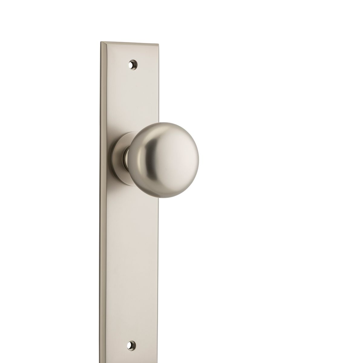 14946 - Cambridge Knob - Chamfered Backplate - Satin Nickel - Passage
