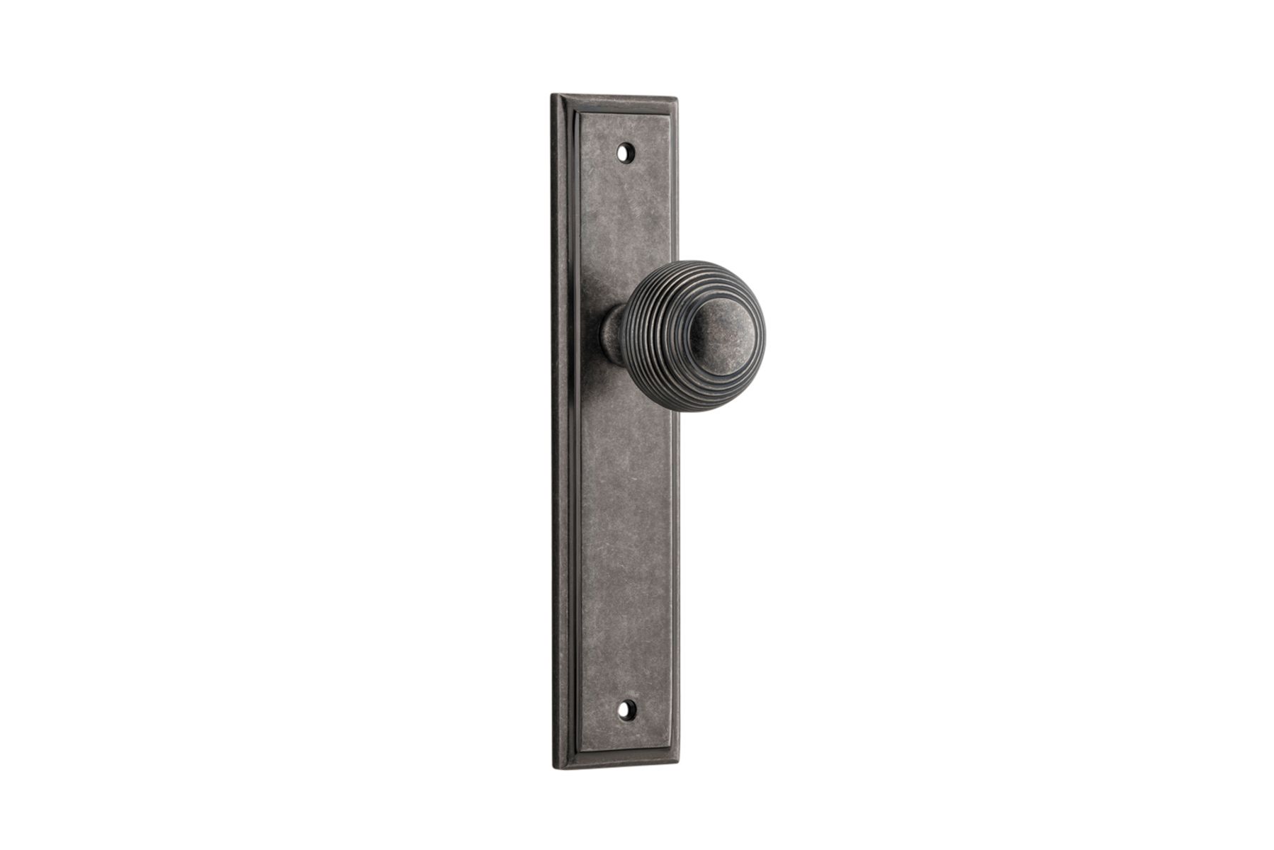 13842 - Guildford Knob - Stepped Backplate - Distressed Nickel - Passage