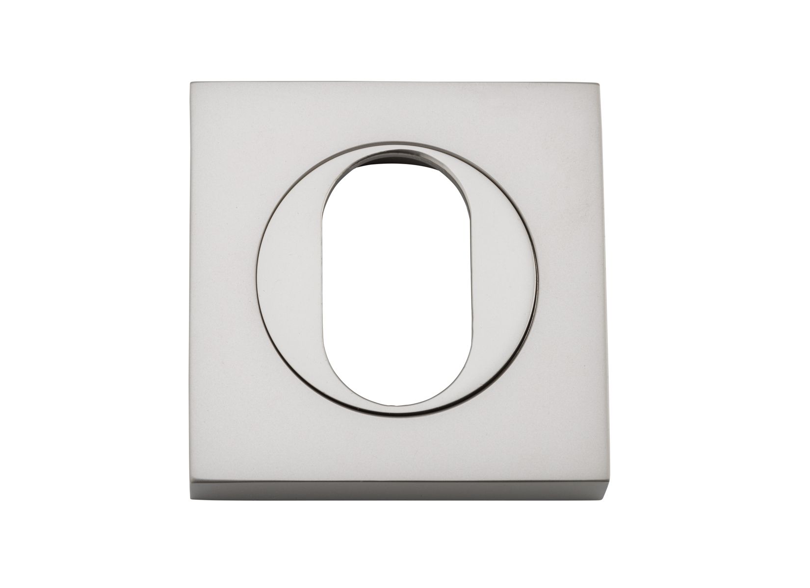 20109 - Oval Escutcheon -  Square - Satin Nickel