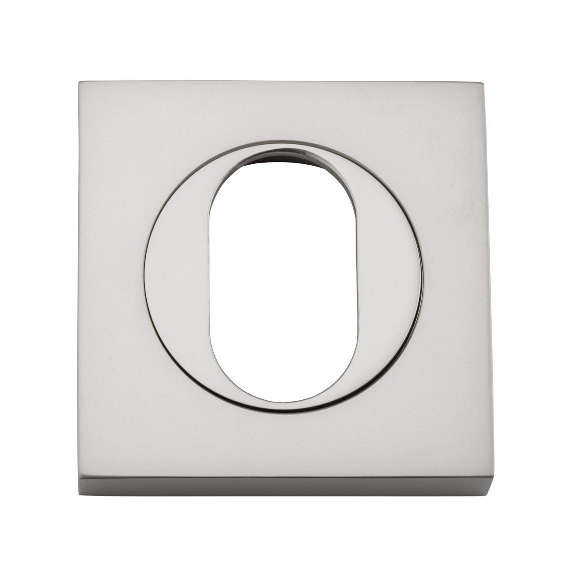 20109 - Oval Escutcheon -  Square - Satin Nickel