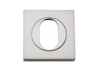 20109 - Oval Escutcheon -  Square - Satin Nickel