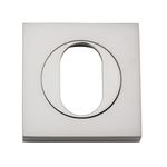 20109 - Oval Escutcheon -  Square - Satin Nickel