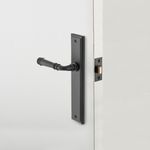 12712 - Sarlat Lever - Shouldered Backplate - Matt Black - Passage