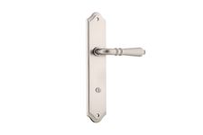 14712P85 - Sarlat Lever - Shouldered Backplate - Satin Nickel - Privacy